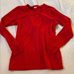 ZYIA Active Red Perforated Top